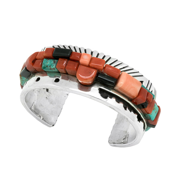 Silver Silver Inlaid Bracelet