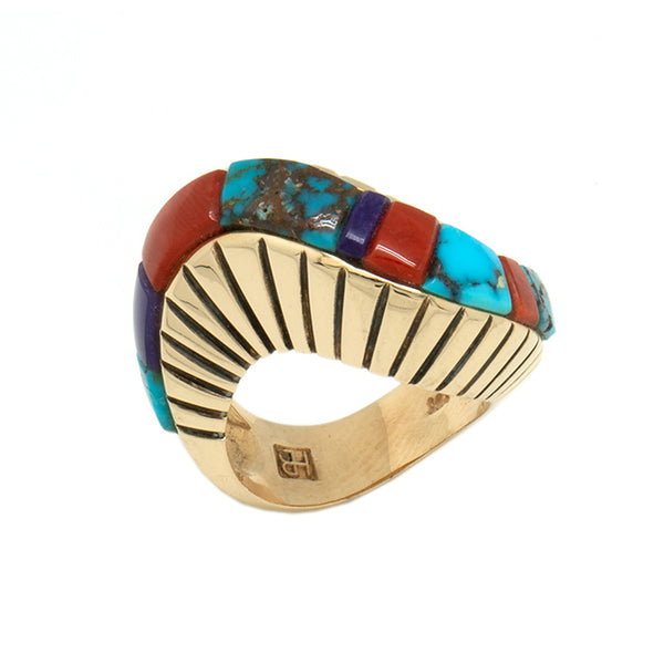 14k Gold Inlaid Ring