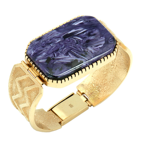14k Gold Charoite Bracelet