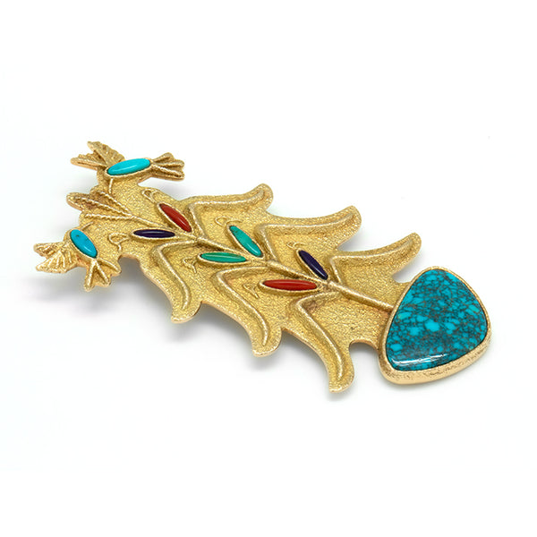 22k Gold Corn Pendant
