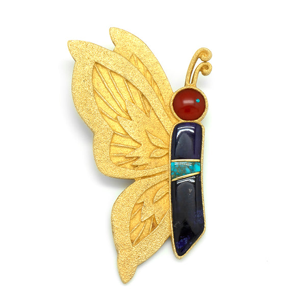 22k Gold Butterfly Pendant