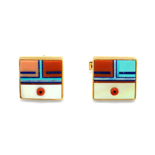 Gold Inlaid Cufflinks