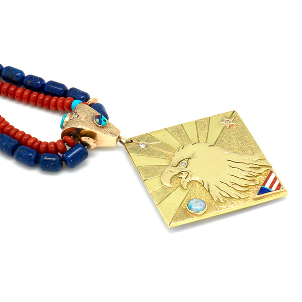 Reversible Gold Inlaid Necklace