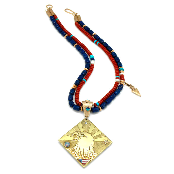 Reversible Gold Inlaid Necklace