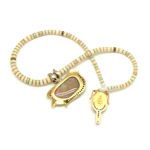 18k gold Opal Necklace