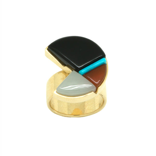 18k Gold Inlaid Ring