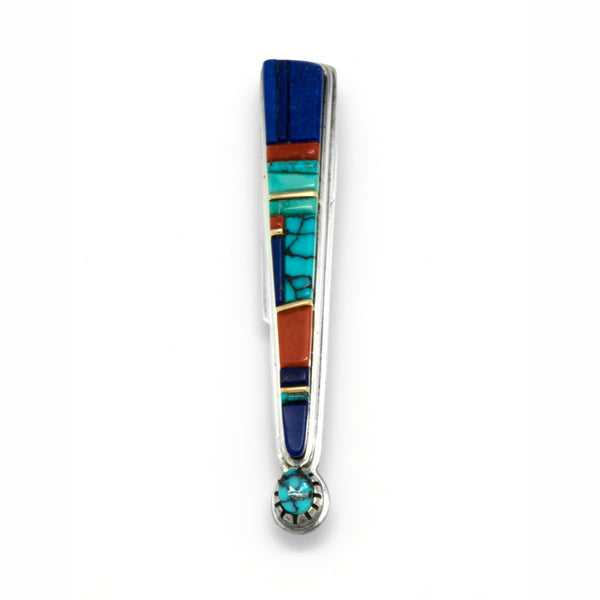 Sterling Silver Inlaid Pin