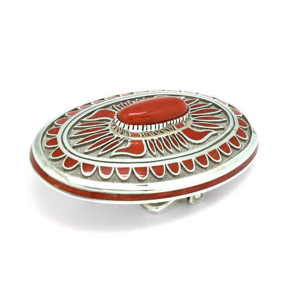 Sterling Silver Coral Buckle
