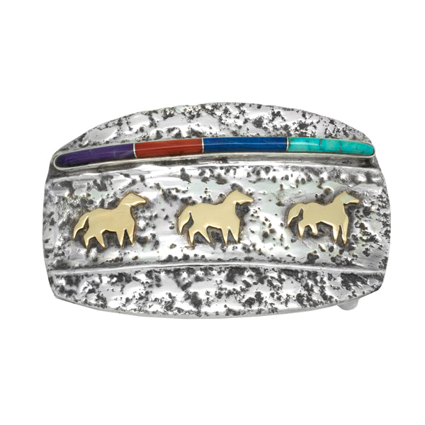 Silver and Gold Inlaid Buckle