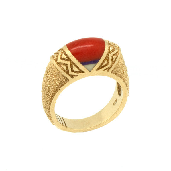 14k Gold Inlaid Ring