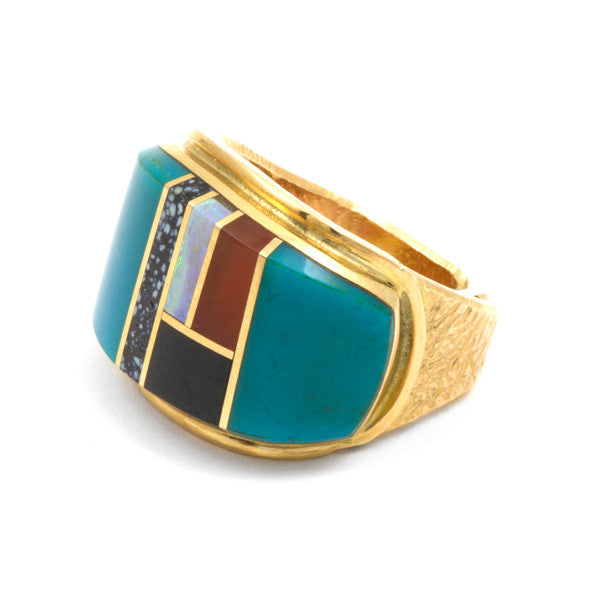 14k Gold Inlaid Ring