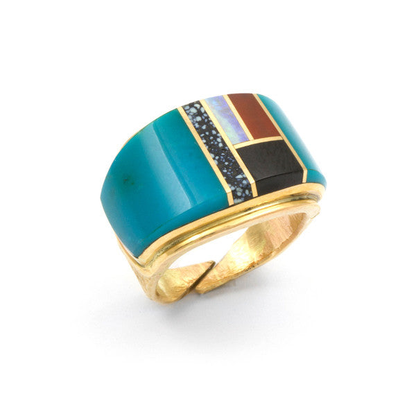 14k Gold Inlaid Ring