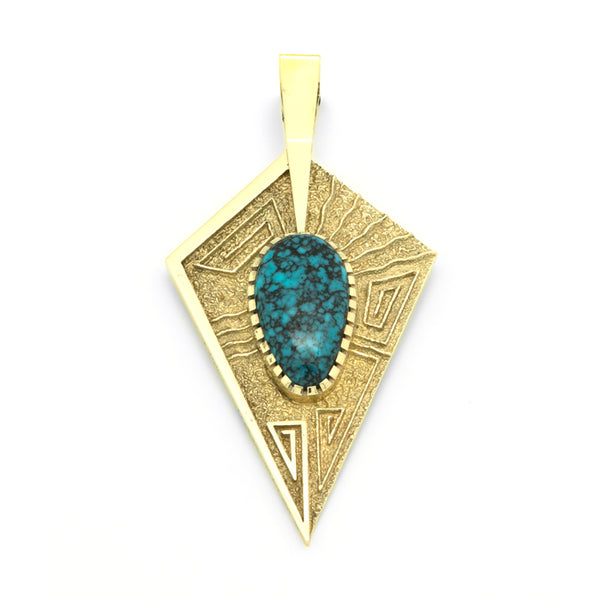 14k Gold Lone Mountain Pendant