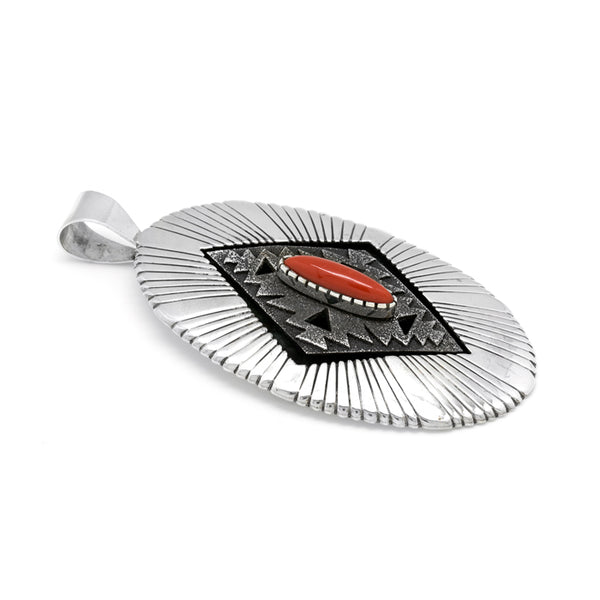 Sterling Silver Coral Pendant