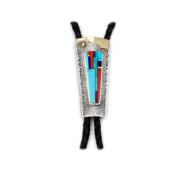 Silver and 14k Gold Inlaid Bolo