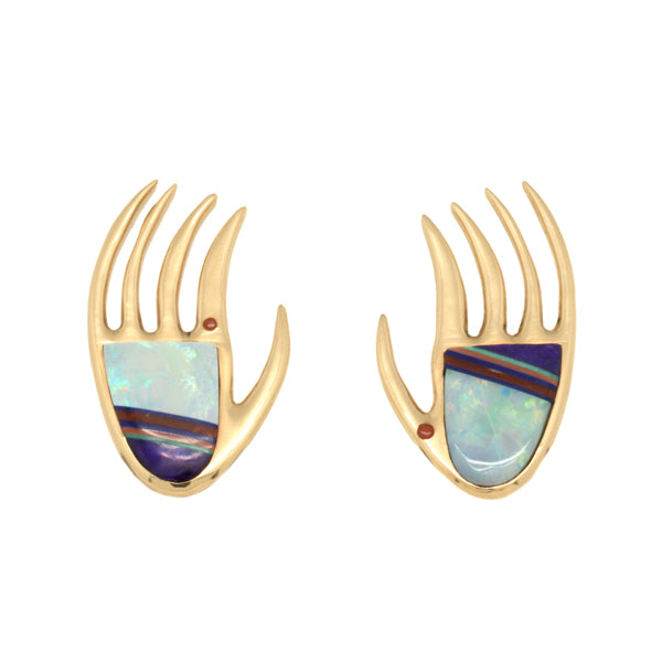 14k Gold Inlaid Earrings
