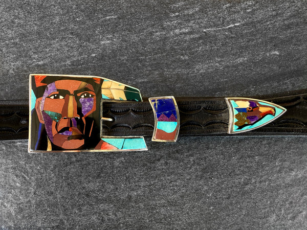 Sterling Silver Inlaid Ranger Set