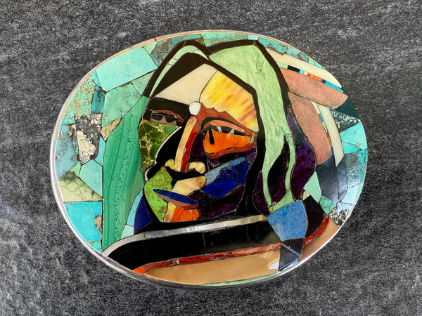 Sterling Silver Inlaid Buckle