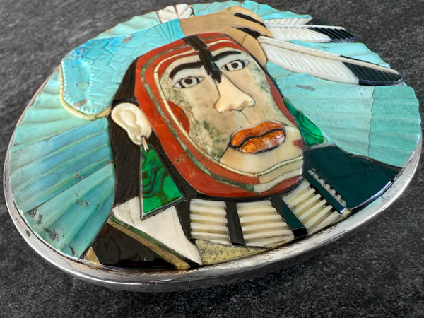 Sterling Silver Inlaid Buckle