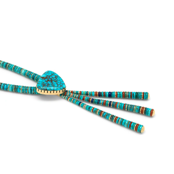 14k Gold Turquoise Bead Necklace