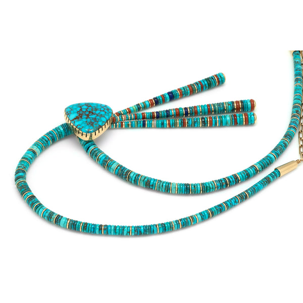 14k Gold Turquoise Bead Necklace