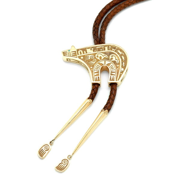 14k Gold Bear Bolo