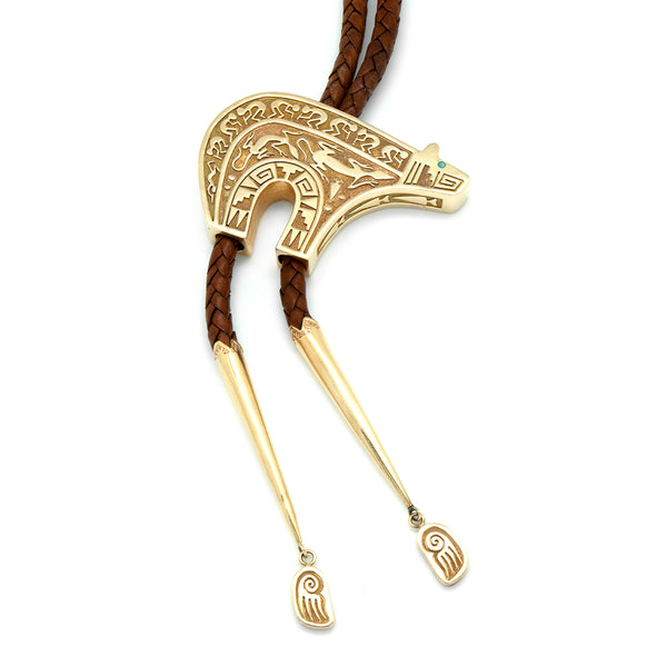 14k Gold Bear Bolo