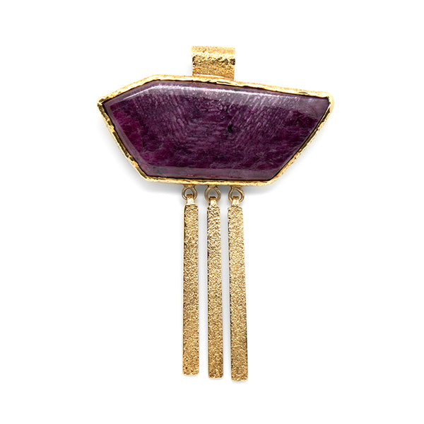 18k Gold Reversible Pendant