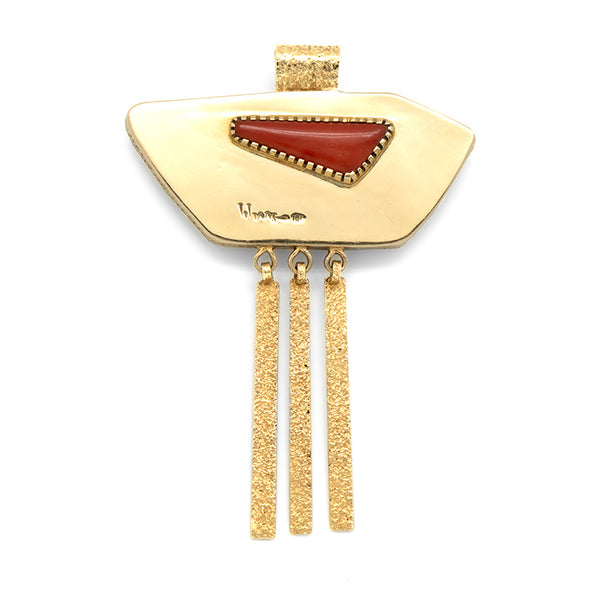 18k Gold Reversible Pendant