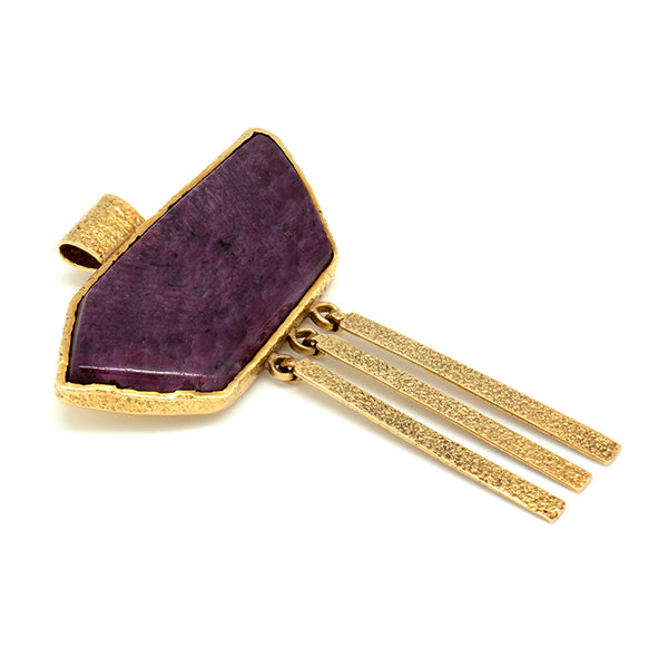 18k Gold Reversible Pendant