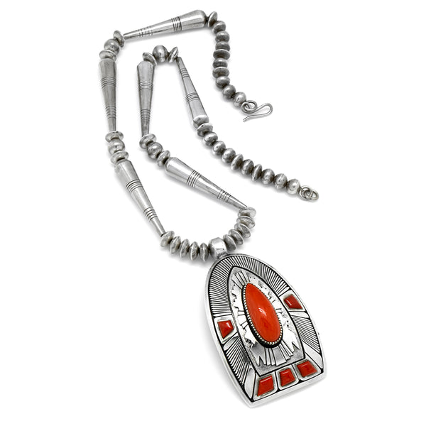 Sterling Silver Coral Necklace