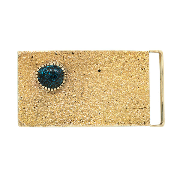 Gold Lander Blue Inner Inlay Buckle