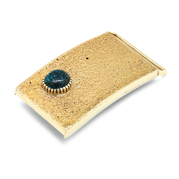 Gold Lander Blue Inner Inlay Buckle