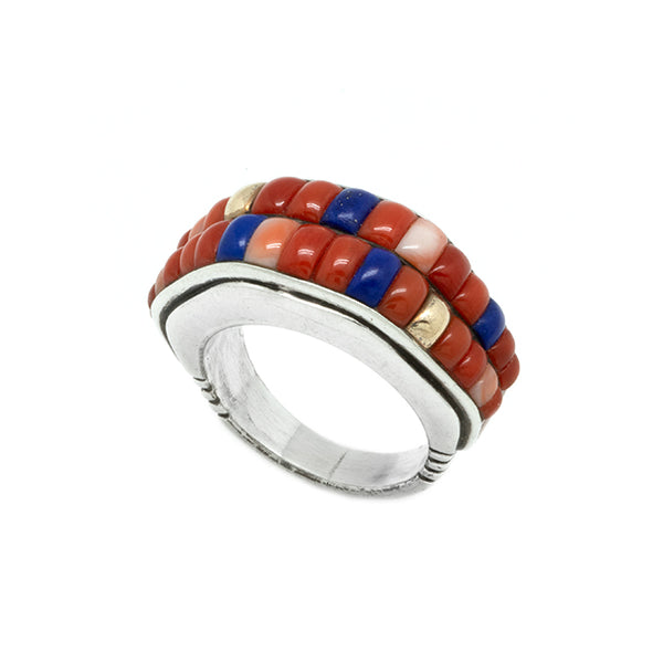 Sterling Silver Inlaid Ring