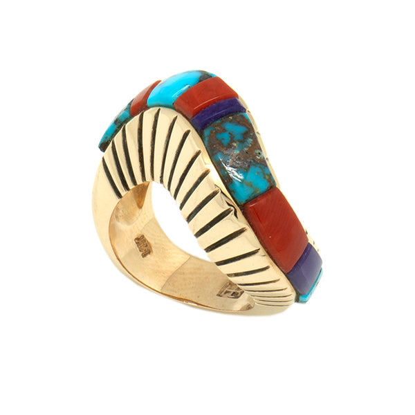 14k Gold Inlaid Ring