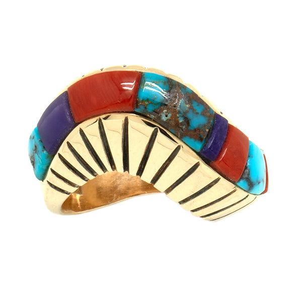 14k Gold Inlaid Ring