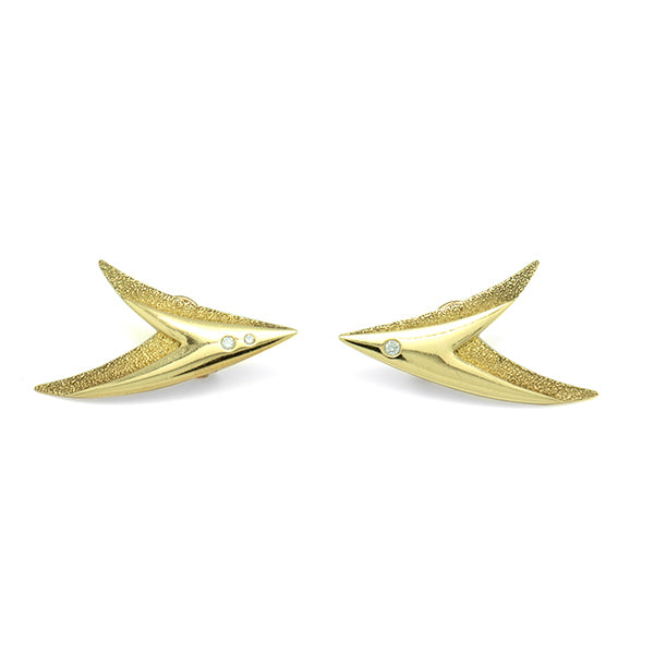 18k Gold Diamond Earrings