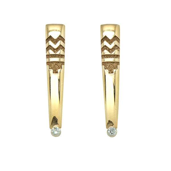 14k Gold Diamond Earrings