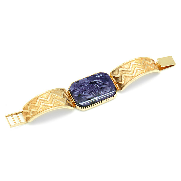 14k Gold Charoite Bracelet