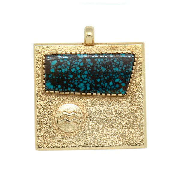 18k Gold Indian Mountain Pendant