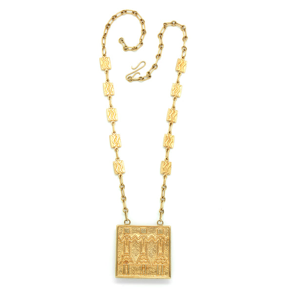 Gold Inlaid Necklace