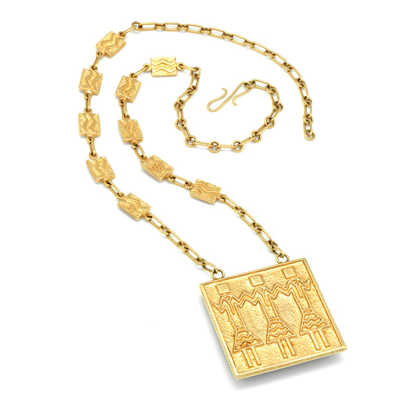 Gold Inlaid Necklace