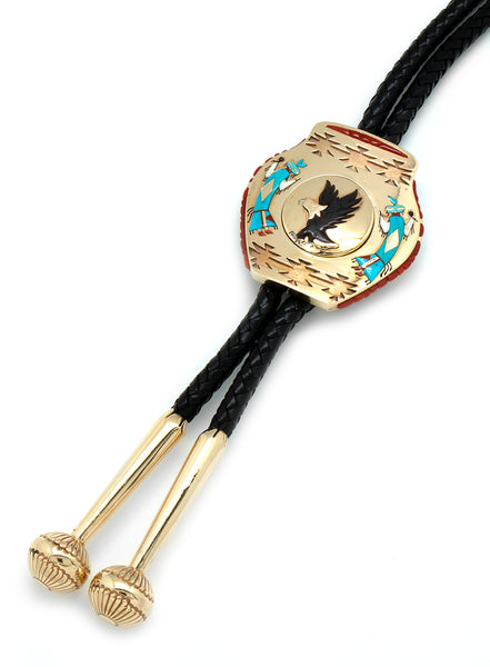 14k Gold Reversible Inlay Bolo