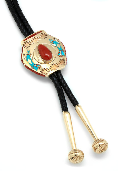 14k Gold Reversible Inlay Bolo
