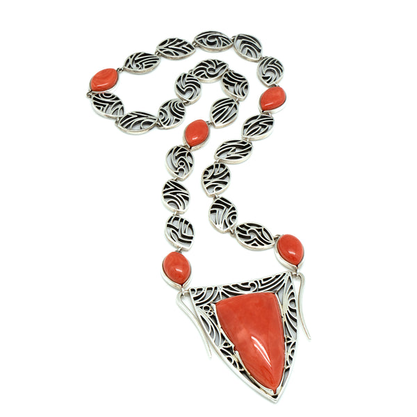 Sterling Silver Coral Necklace