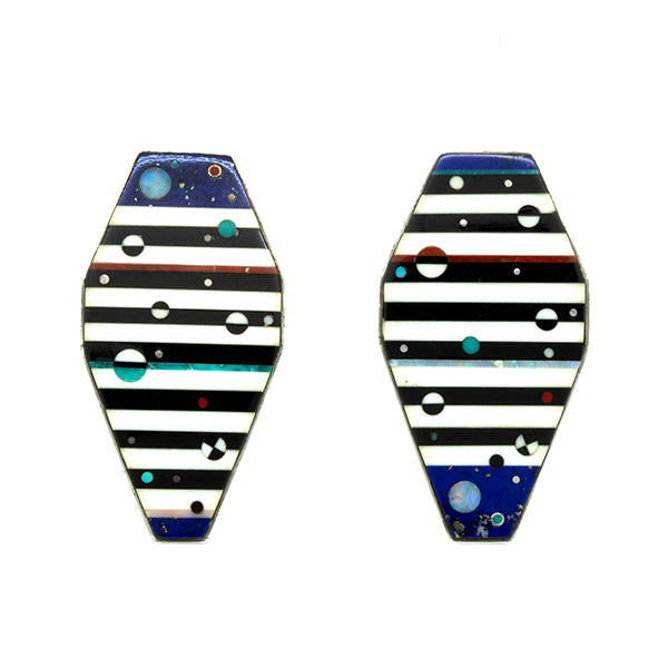 Sterling Silver Inlaid Earrings