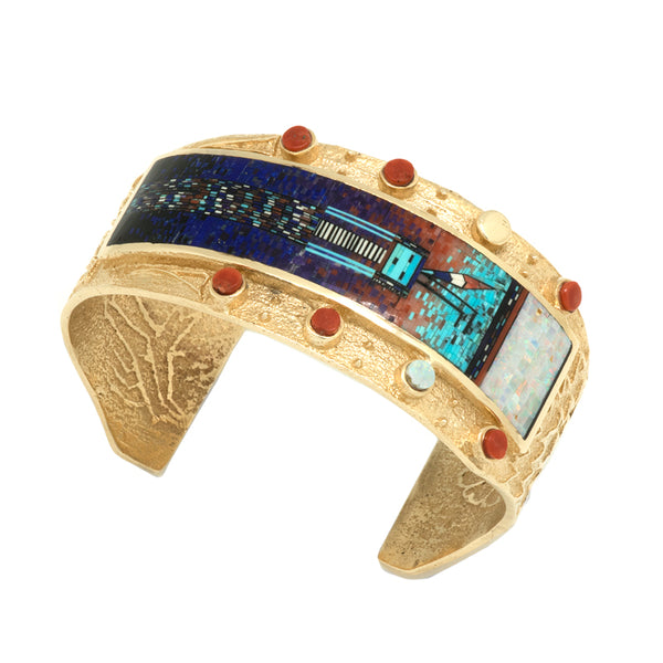 14k Gold Micro Inlay Bracelet
