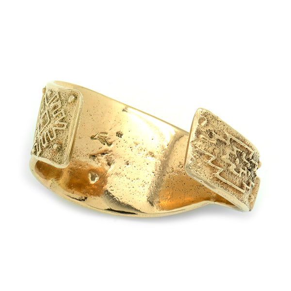 14k Gold Micro Mosaic Inlay Bracelet