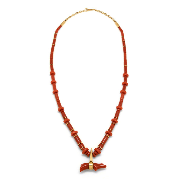 14k Gold Coral Necklace