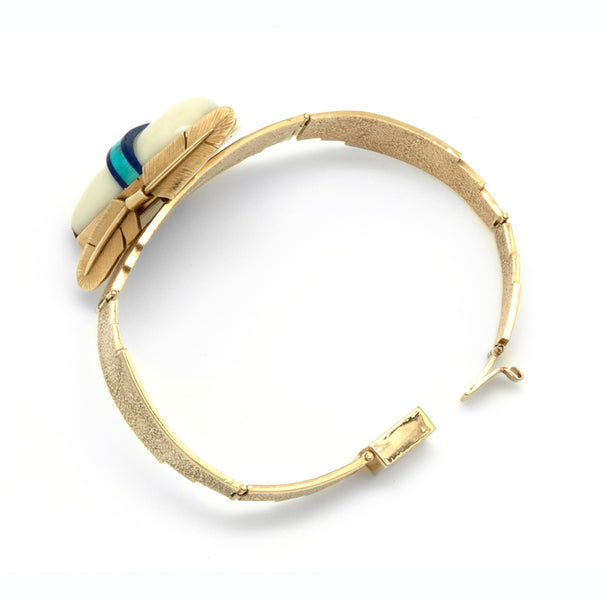 14k Gold Link Bear Bracelet